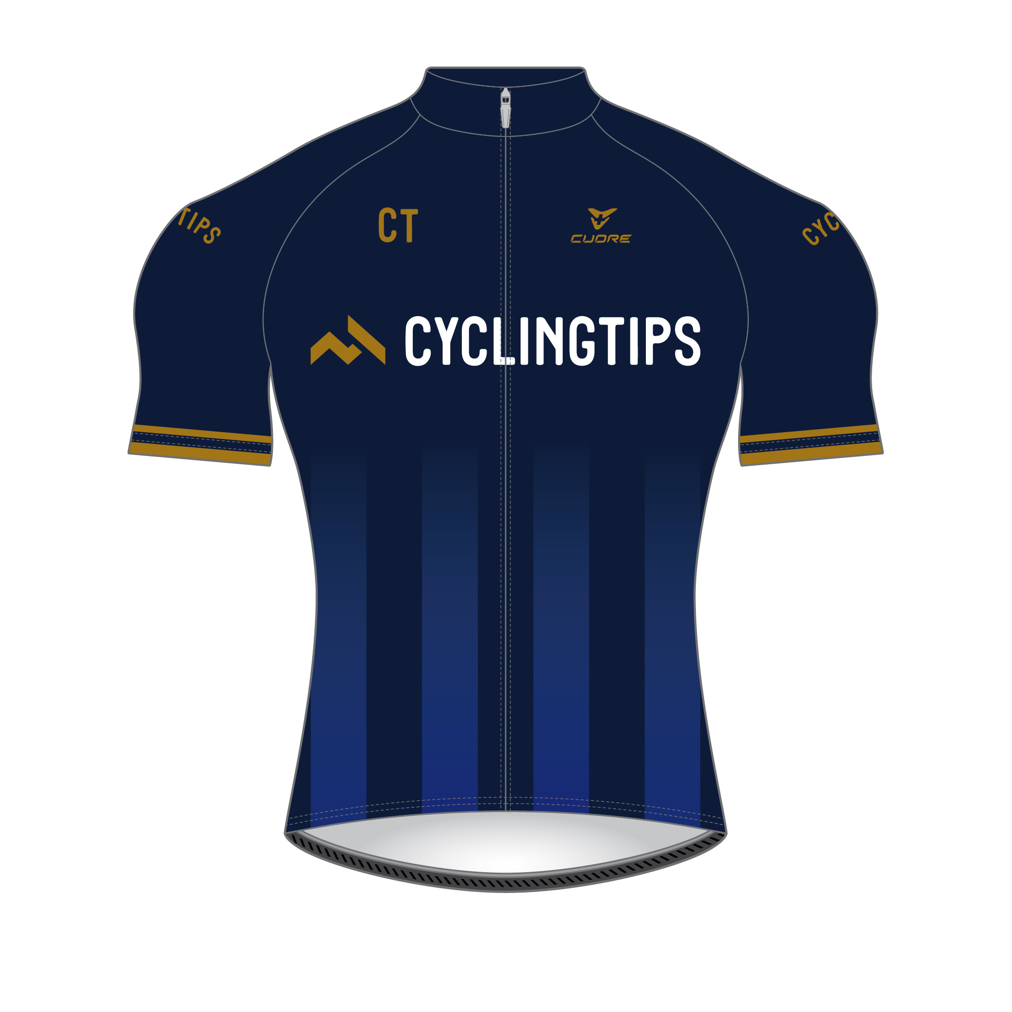 Image for Women's Silver S/Sleeve Race Jersey Blue Gold