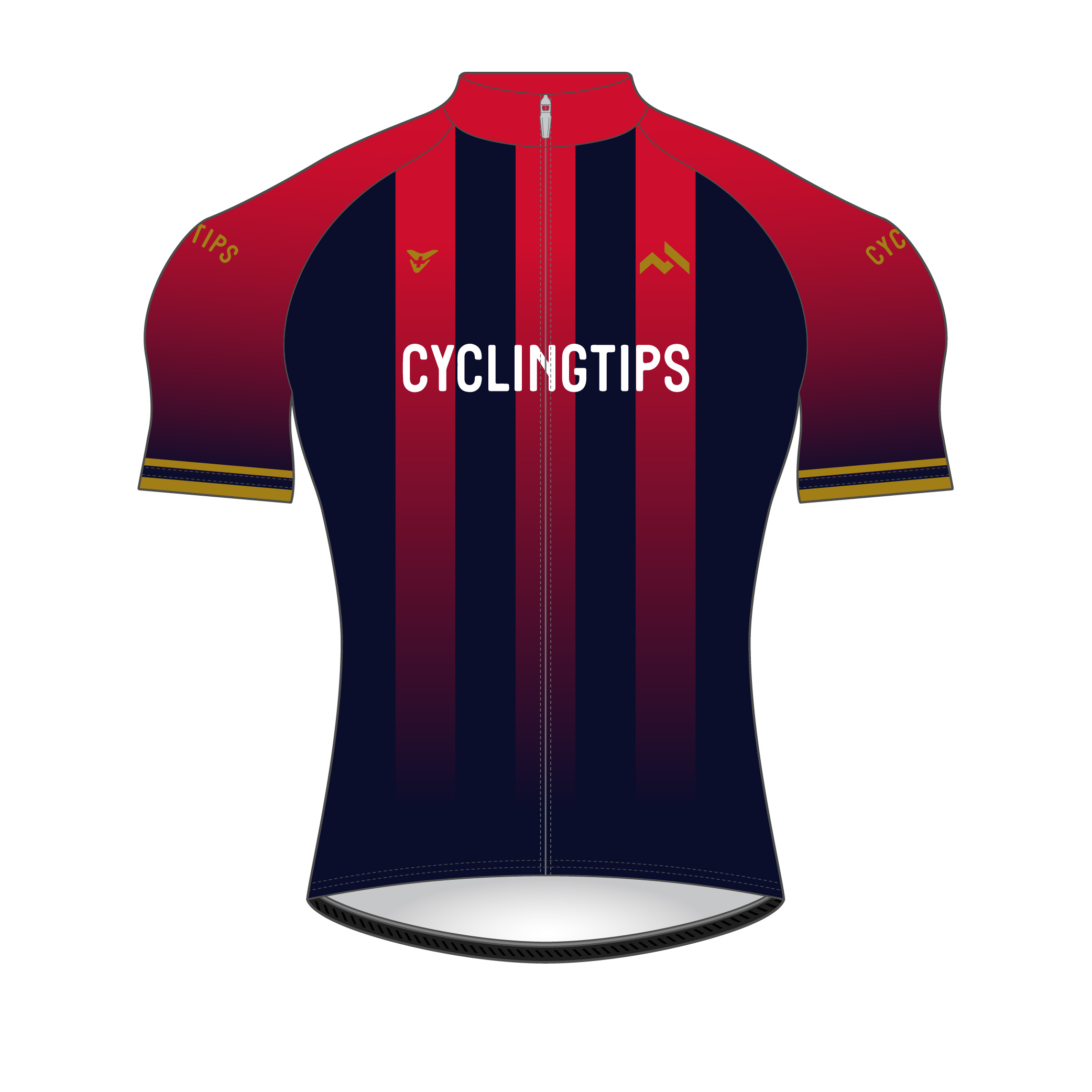 Image for Men's Silver S/Sleeve Race Jersey Red-Blue